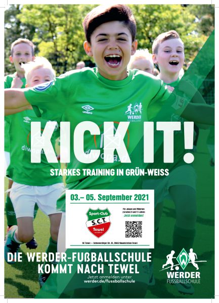 Werder Bremen-Fußballschule vom 3.bis 5. September in Tewel – 47 Jungs und Mädels dabei