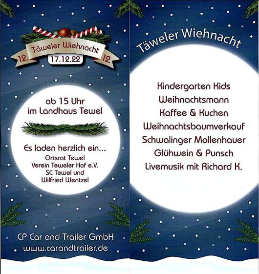 12.”Täweler Wiehnacht” am 17.12.