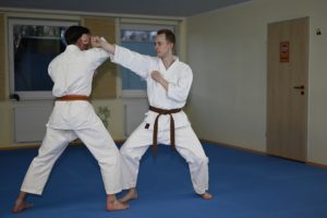 Karatekas beim Kampf