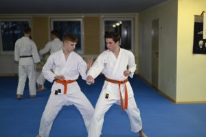 Karatekas beim Kampf