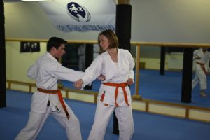 Karatekas beim Kampf