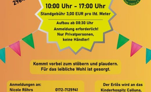 Flohmarkt auf dem Teweler Sportplatz am So., 25.06.2023