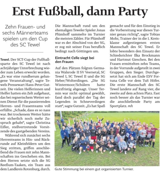 Erst Fußball  –  dann Party.