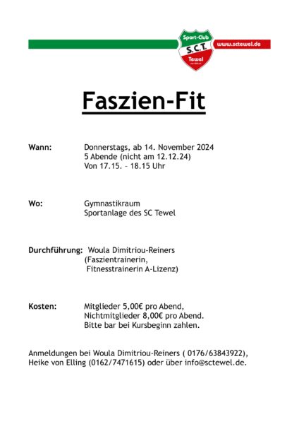Neues Faszienfit-Kurs