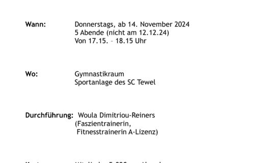 Neues Faszienfit-Kurs