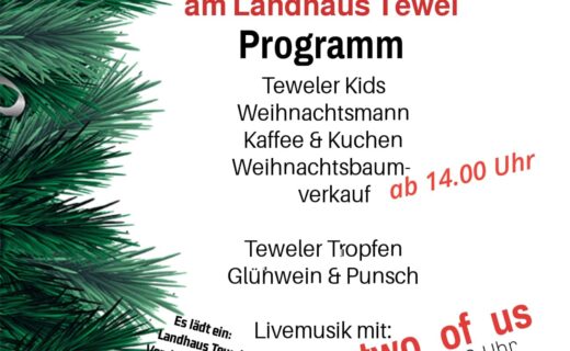 15.”Täweler Wiehnacht” am 13.12. mit Tannenbaum-Lieferservice