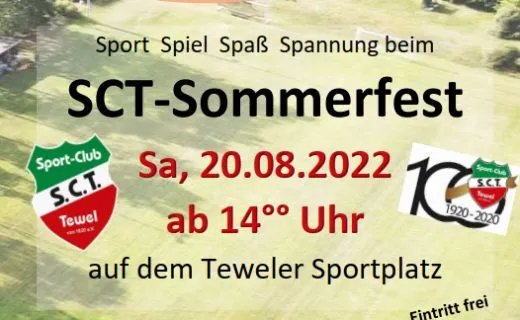 “Gut 100 Jahre” – Sommerfest beim SC Tewel am 20.August beim SC Tewel