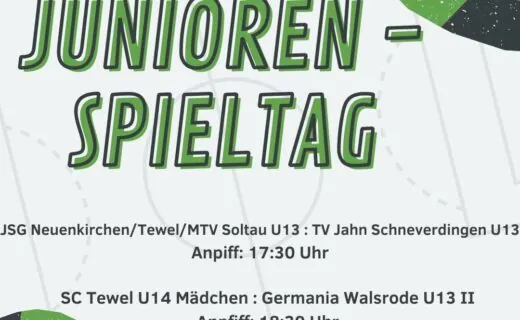 Juniorenspieltag am Fr., 31.05.2024 ab 17:30 Uhr